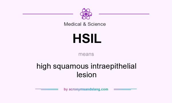 What does HSIL mean? It stands for high squamous intraepithelial lesion