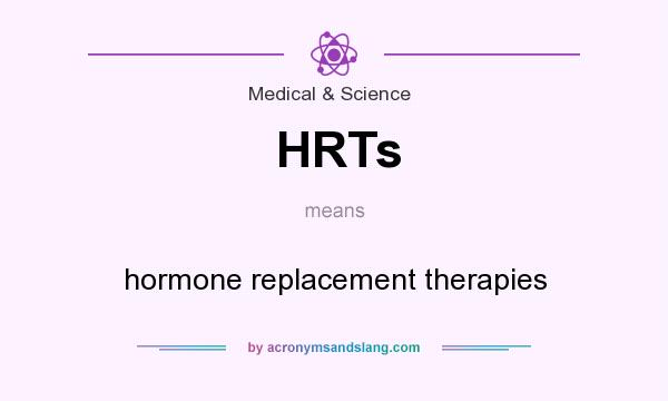 What does HRTs mean? It stands for hormone replacement therapies