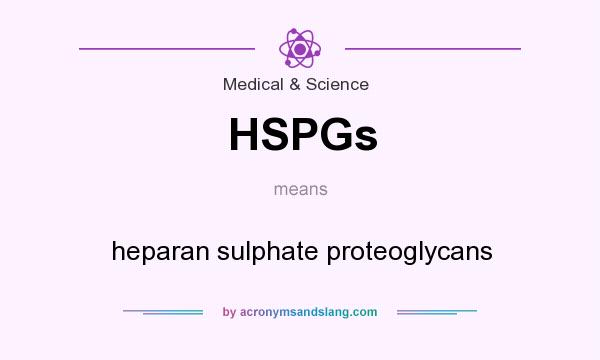 What does HSPGs mean? It stands for heparan sulphate proteoglycans