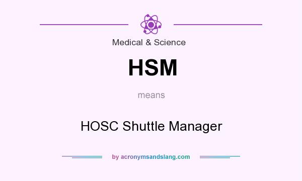 What does HSM mean? It stands for HOSC Shuttle Manager