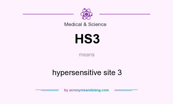 What does HS3 mean? It stands for hypersensitive site 3