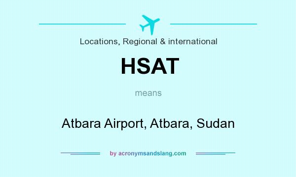 What does HSAT mean? It stands for Atbara Airport, Atbara, Sudan