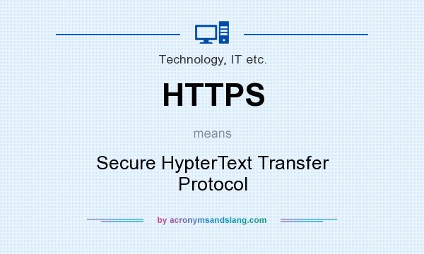 What does HTTPS mean? It stands for Secure HypterText Transfer Protocol