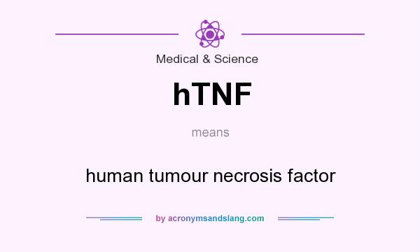 What does hTNF mean? It stands for human tumour necrosis factor