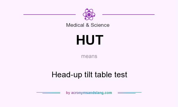 What does HUT mean? It stands for Head-up tilt table test