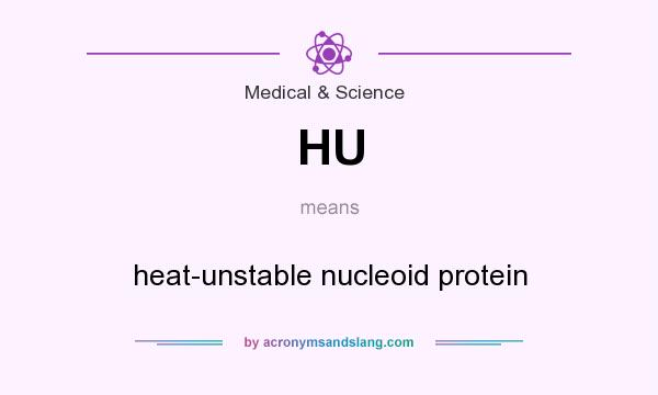 What does HU mean? It stands for heat-unstable nucleoid protein