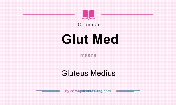 What does Glut Med mean? It stands for Gluteus Medius