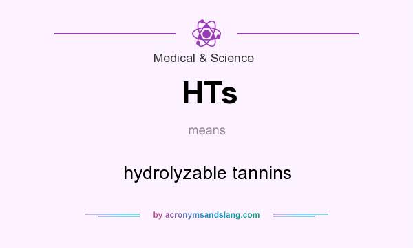 What does HTs mean? It stands for hydrolyzable tannins