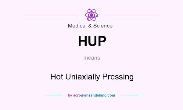What does HUP mean? It stands for Hot Uniaxially Pressing