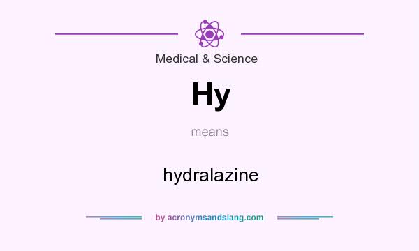What does Hy mean? It stands for hydralazine