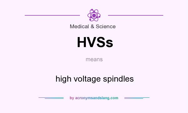 What does HVSs mean? It stands for high voltage spindles