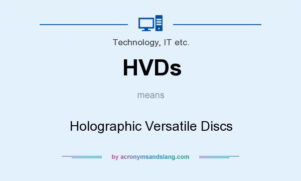 What does HVDs mean? It stands for Holographic Versatile Discs