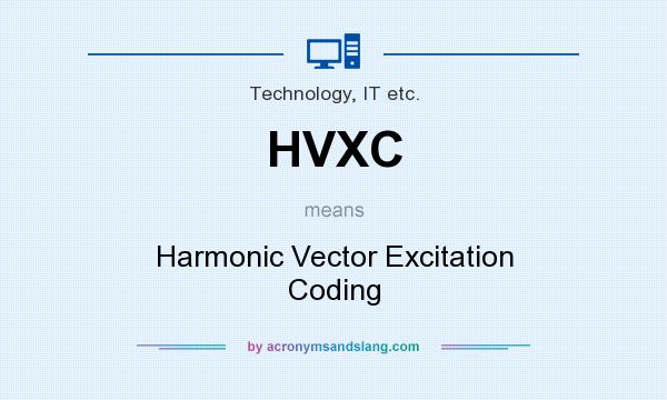What does HVXC mean? It stands for Harmonic Vector Excitation Coding
