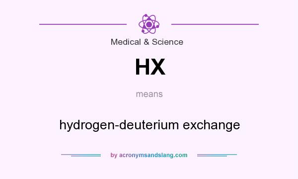 What does HX mean? It stands for hydrogen-deuterium exchange