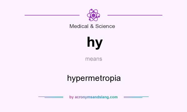 What does hy mean? It stands for hypermetropia