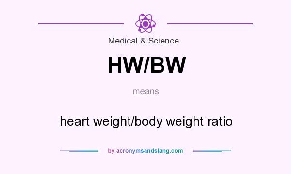 What does HW/BW mean? It stands for heart weight/body weight ratio