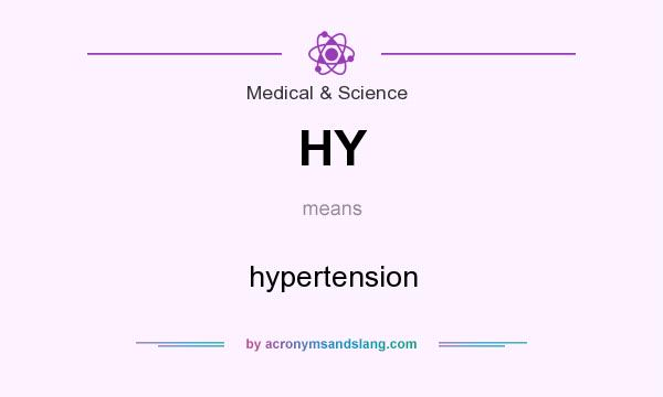 What does HY mean? It stands for hypertension