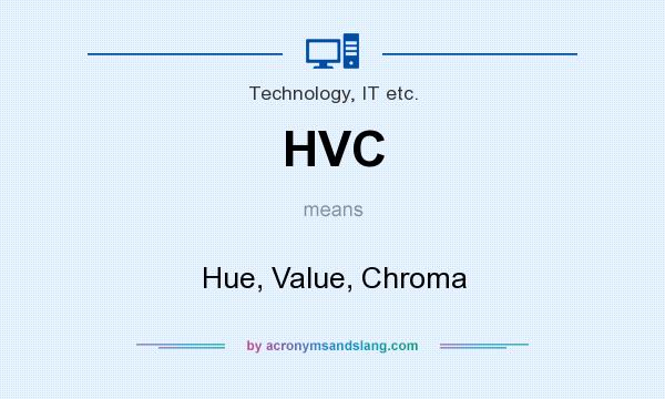 What does HVC mean? It stands for Hue, Value, Chroma
