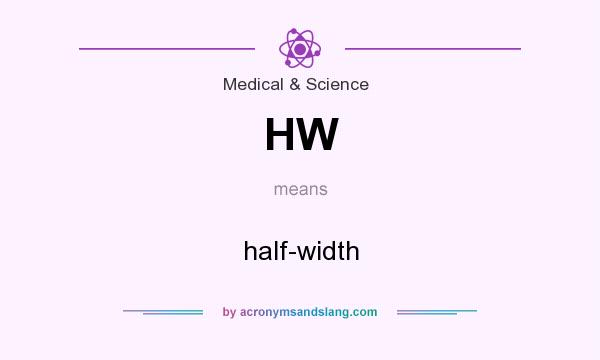 What does HW mean? It stands for half-width