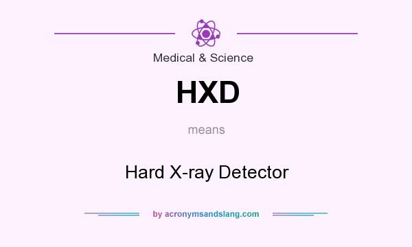 What does HXD mean? It stands for Hard X-ray Detector
