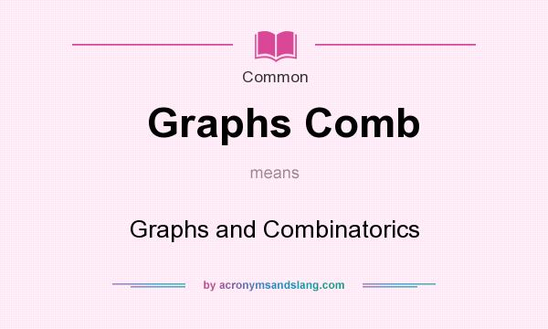 What does Graphs Comb mean? It stands for Graphs and Combinatorics