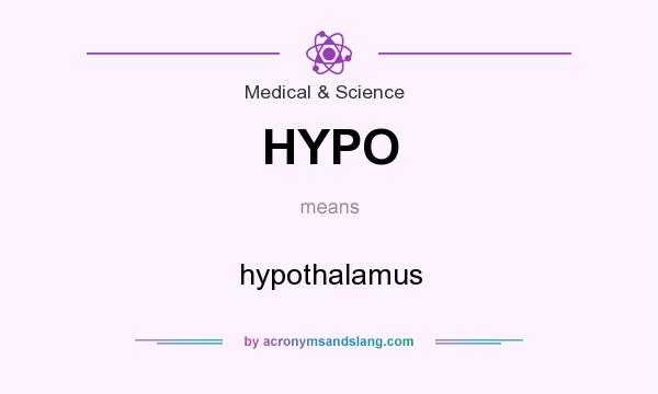 What does HYPO mean? It stands for hypothalamus