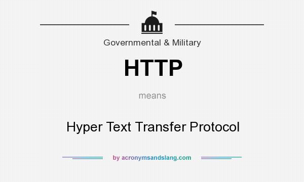 What does HTTP mean? It stands for Hyper Text Transfer Protocol