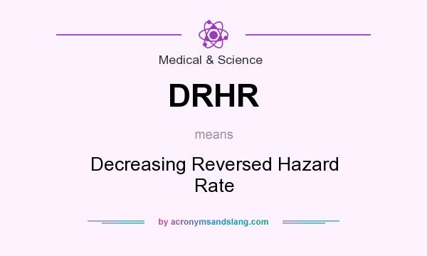 What does DRHR mean? It stands for Decreasing Reversed Hazard Rate