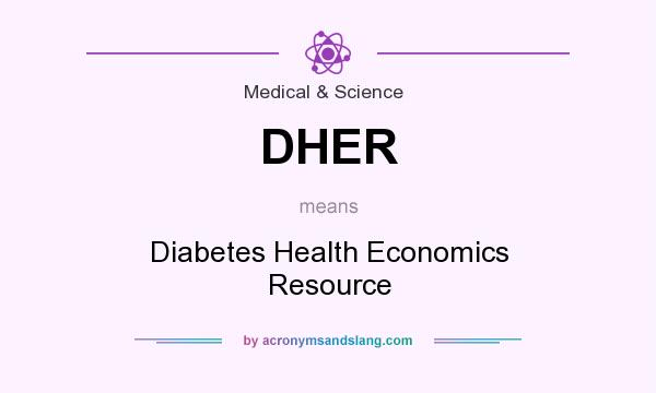 What does DHER mean? It stands for Diabetes Health Economics Resource