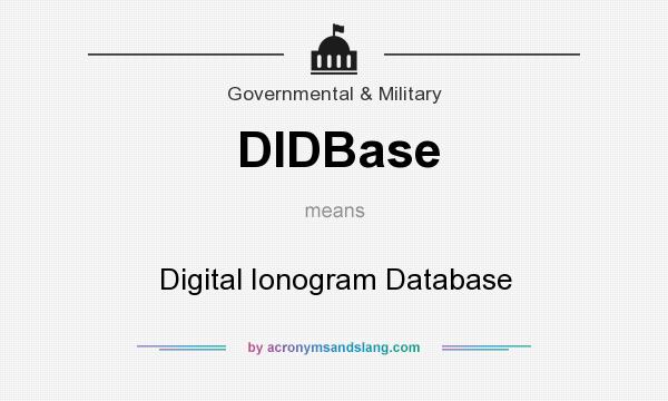 What does DIDBase mean? It stands for Digital Ionogram Database
