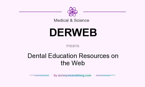 What does DERWEB mean? It stands for Dental Education Resources on the Web