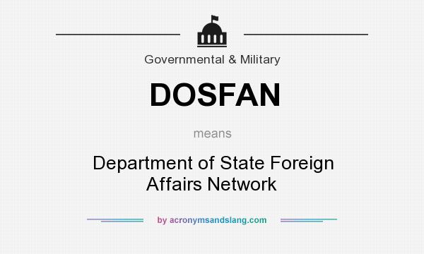 What does DOSFAN mean? It stands for Department of State Foreign Affairs Network