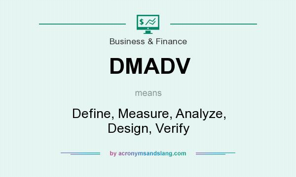 What does DMADV mean? It stands for Define, Measure, Analyze, Design, Verify