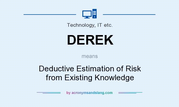 What does DEREK mean? It stands for Deductive Estimation of Risk from Existing Knowledge