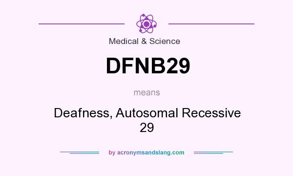 What does DFNB29 mean? It stands for Deafness, Autosomal Recessive 29