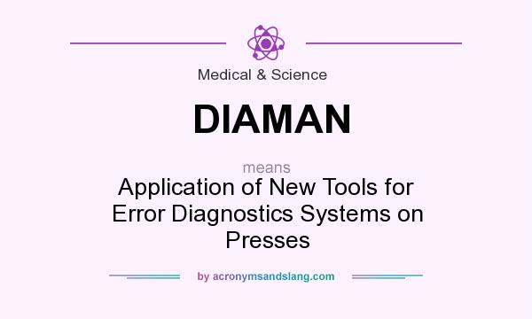 What does DIAMAN mean? It stands for Application of New Tools for Error Diagnostics Systems on Presses