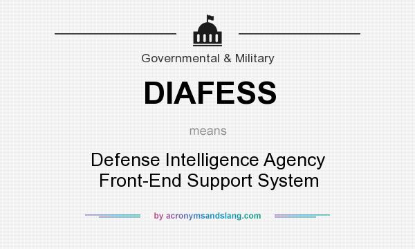 What does DIAFESS mean? It stands for Defense Intelligence Agency Front-End Support System