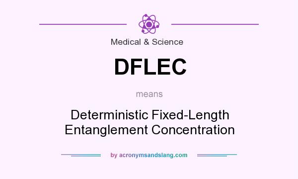 What does DFLEC mean? It stands for Deterministic Fixed-Length Entanglement Concentration