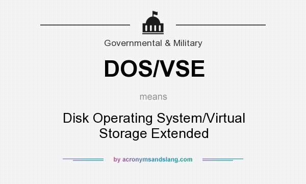 What does DOS/VSE mean? It stands for Disk Operating System/Virtual Storage Extended