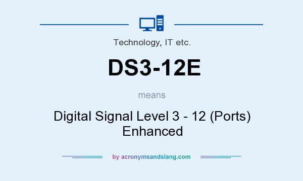 What does DS3-12E mean? It stands for Digital Signal Level 3 - 12 (Ports) Enhanced