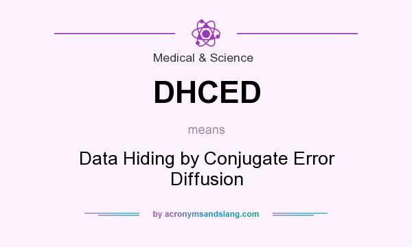 What does DHCED mean? It stands for Data Hiding by Conjugate Error Diffusion