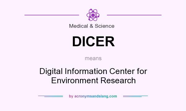 What does DICER mean? It stands for Digital Information Center for Environment Research
