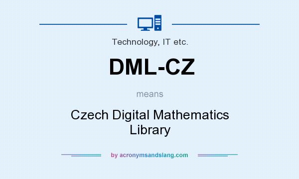 What does DML-CZ mean? It stands for Czech Digital Mathematics Library