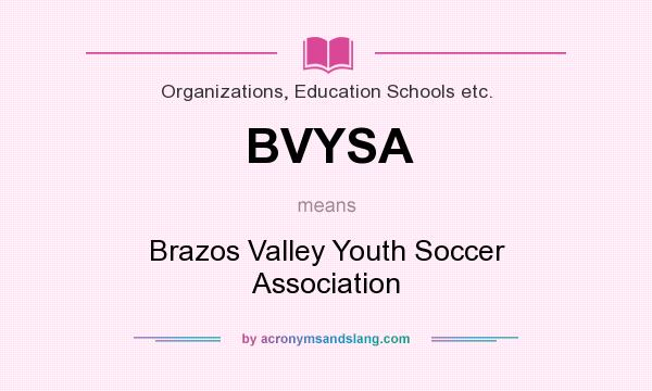 What does BVYSA mean? It stands for Brazos Valley Youth Soccer Association