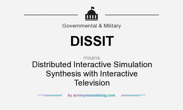 What does DISSIT mean? It stands for Distributed Interactive Simulation Synthesis with Interactive Television