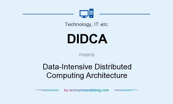 What does DIDCA mean? It stands for Data-Intensive Distributed Computing Architecture