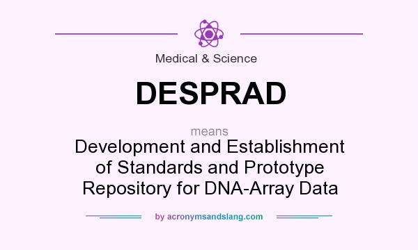 What does DESPRAD mean? It stands for Development and Establishment of Standards and Prototype Repository for DNA-Array Data