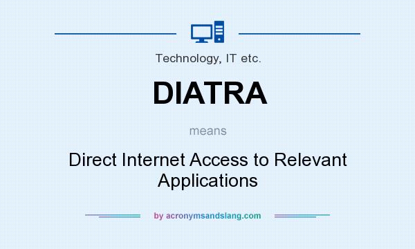 What does DIATRA mean? It stands for Direct Internet Access to Relevant Applications