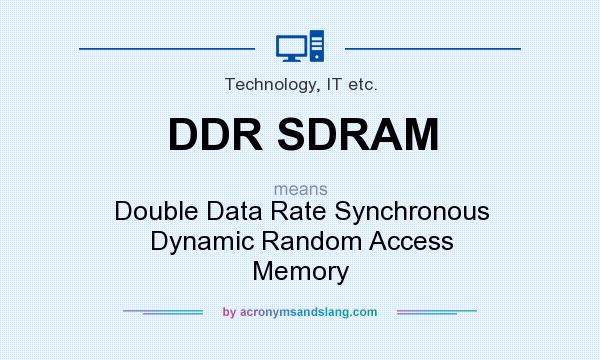 What does DDR SDRAM mean? It stands for Double Data Rate Synchronous Dynamic Random Access Memory