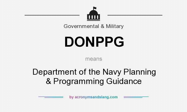 What does DONPPG mean? It stands for Department of the Navy Planning & Programming Guidance
